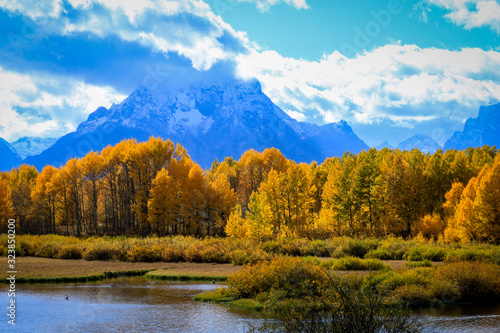 Colorful Autumn in the Grand Teton National Park, USA