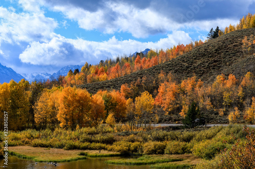 Colorful Autumn in the Grand Teton National Park, USA