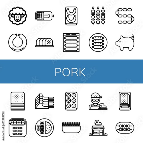 pork icon set