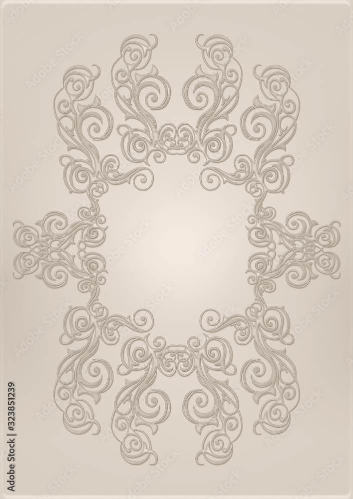 The vintage classical pattern for wall, ceiling, floor