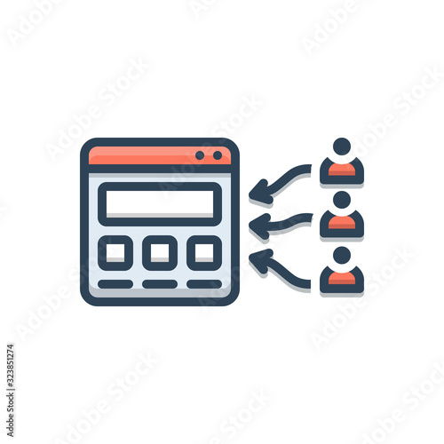 Color illustration icon for  generation prospect 