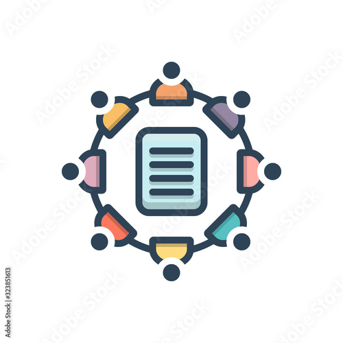 Color illustration icon for  leads 