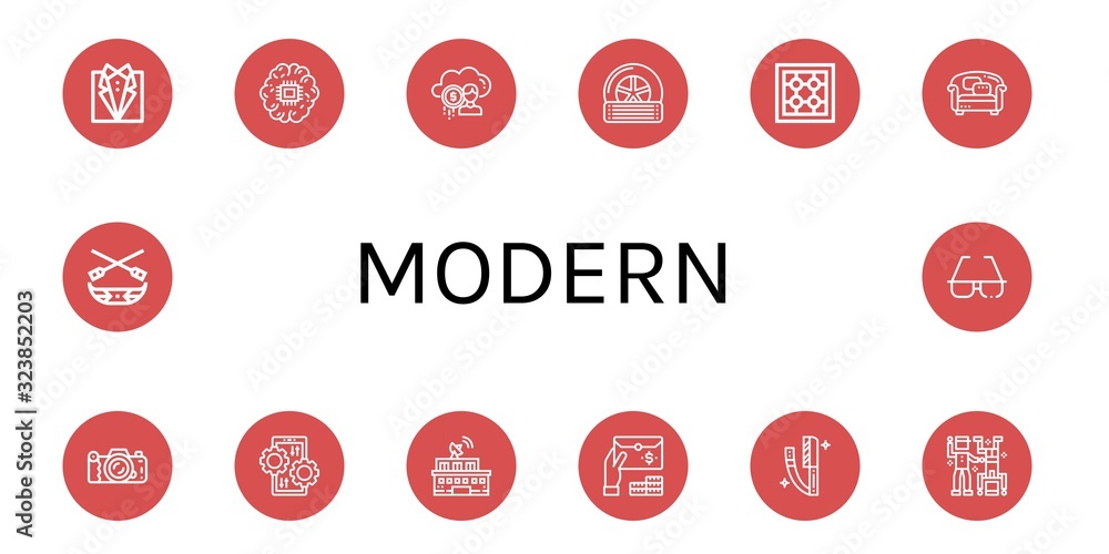 modern simple icons set modern simple icons set