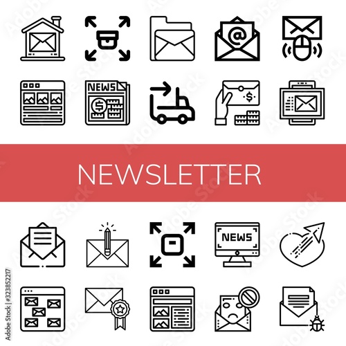 newsletter icon set