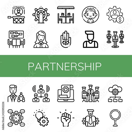 Set of partnership icons