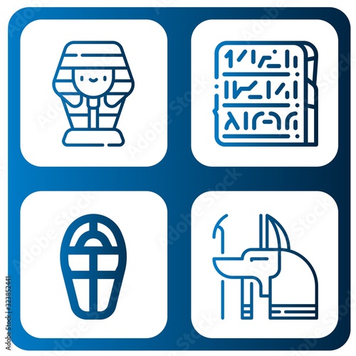 nefertiti simple icons set