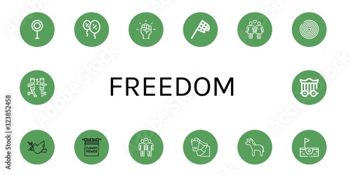 Set of freedom icons