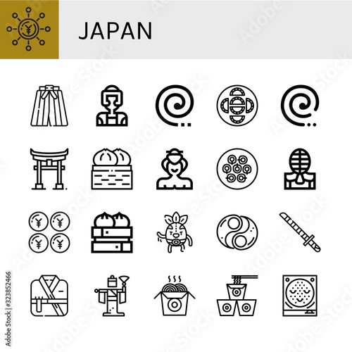 japan icon set