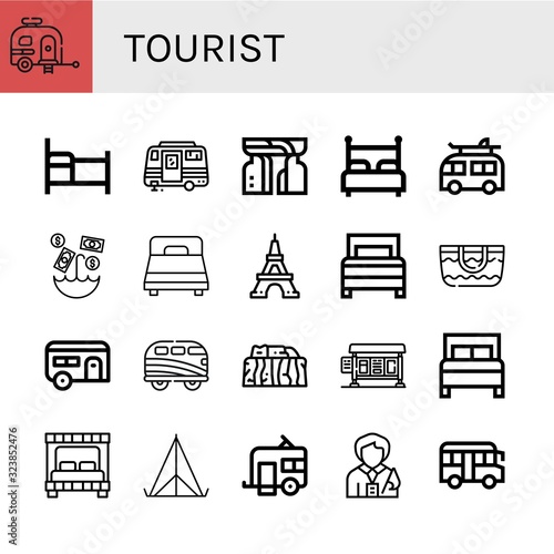 tourist icon set