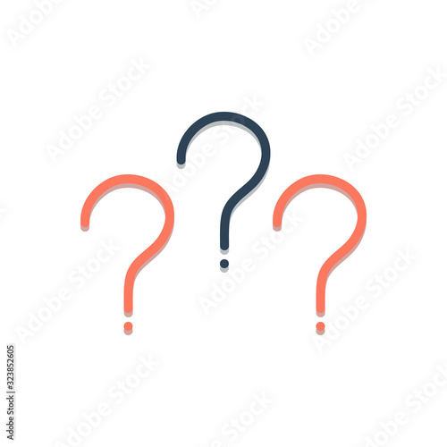 Color illustration icon for reasons 