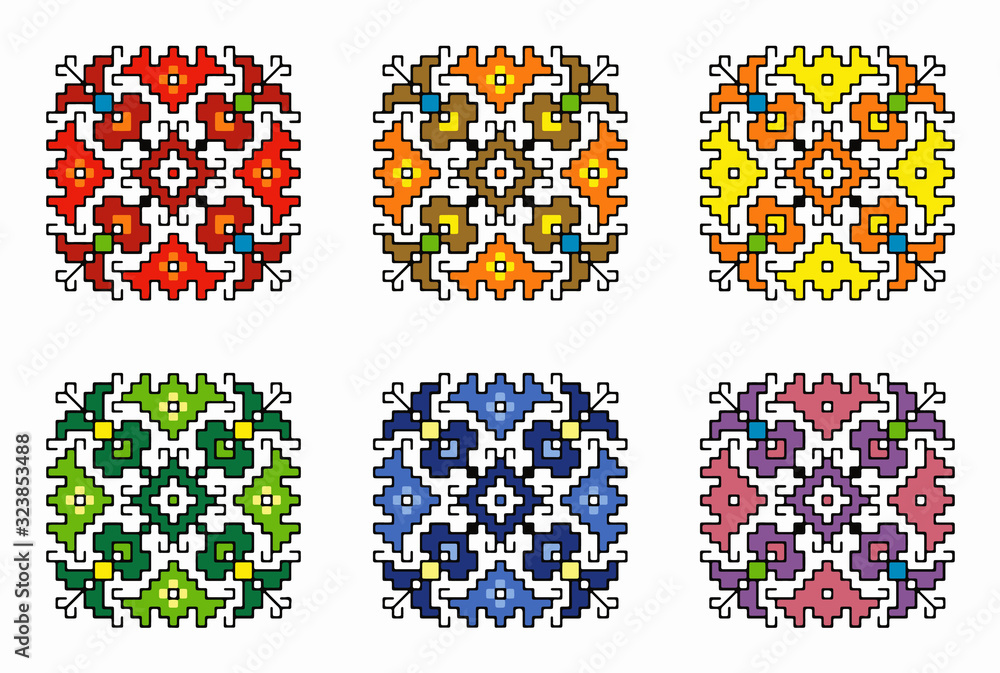 Bulgarian-folk-motif-shevitsa-set-of-6-colors-elements-pattern-0