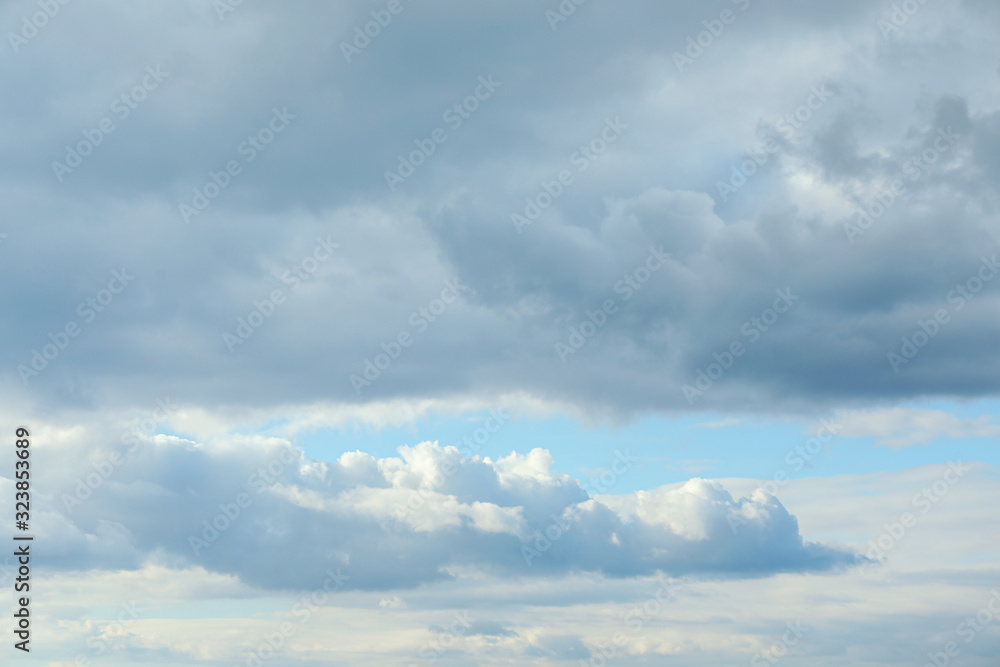 Beautiful view of sky with large clouds Beautiful view of sky with large clouds