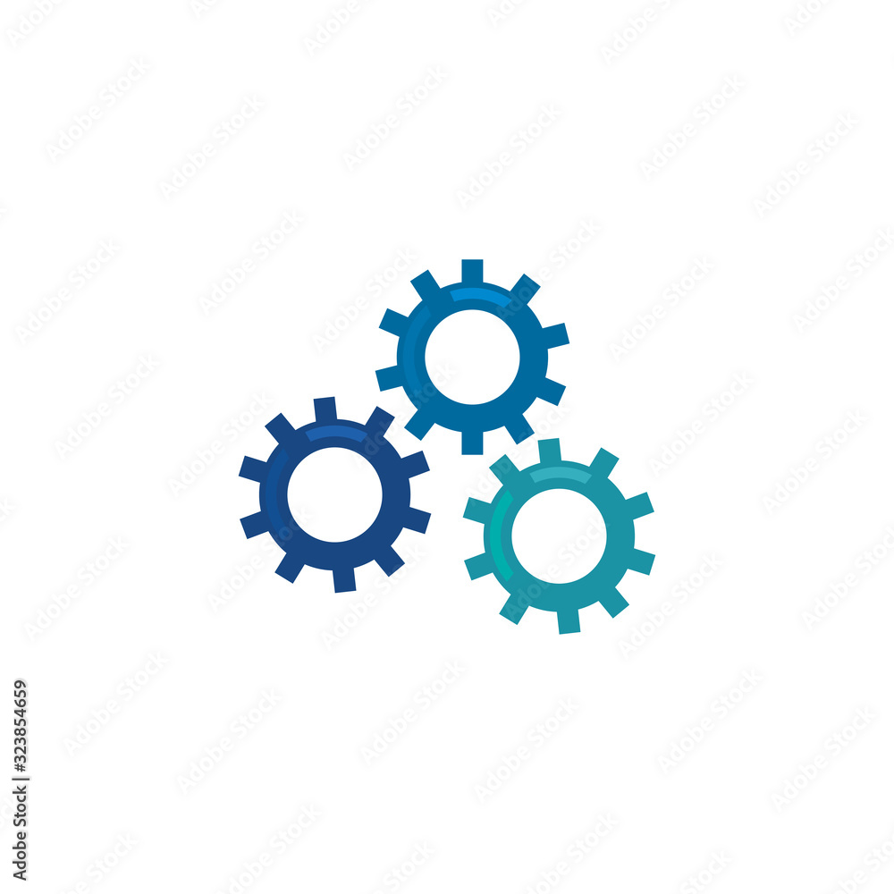Isolated metal gears fill style icon vector design Isolated metal gears fill style icon vector design