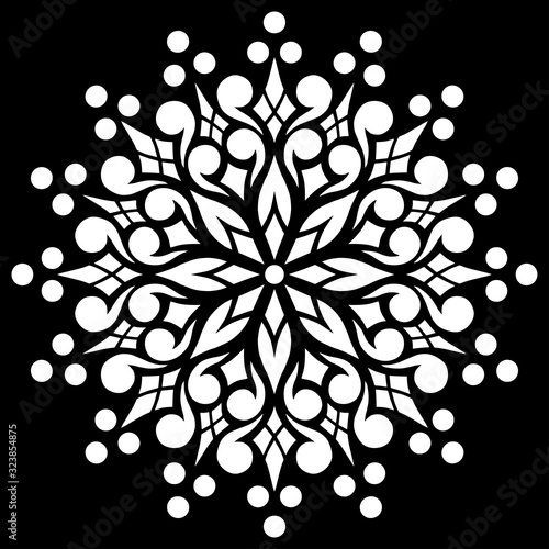Pattern mandala white stencil doodles sketch