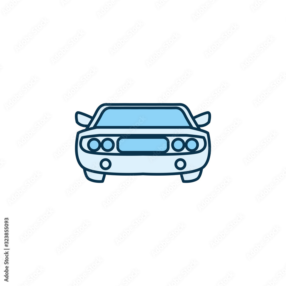 Isolated car vehicle line style icon vector design