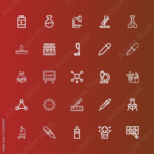 Editable 25 lab icons for web and mobile
