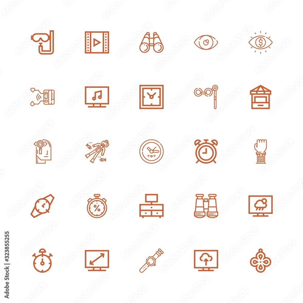 Editable 25 watch icons for web and mobile Editable 25 watch icons for web and mobile