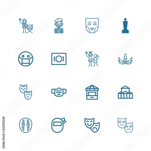 Editable 16 actor icons for web and mobile