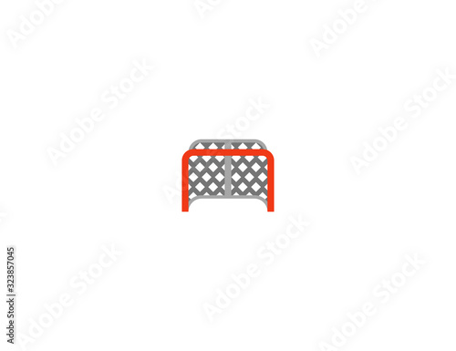 Goal net vector flat icon. Isolated soccer, football gate emoji illustration 