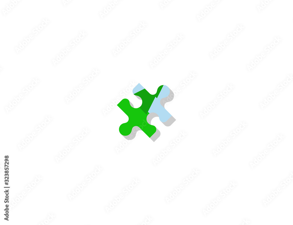 Puzzle vector flat icon. Isolated puzzle game emoji illustration Puzzle vector flat icon. Isolated puzzle game emoji illustration