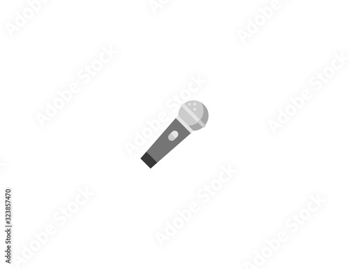 Microphone vector flat icon. Isolated microphone emoji illustration 
