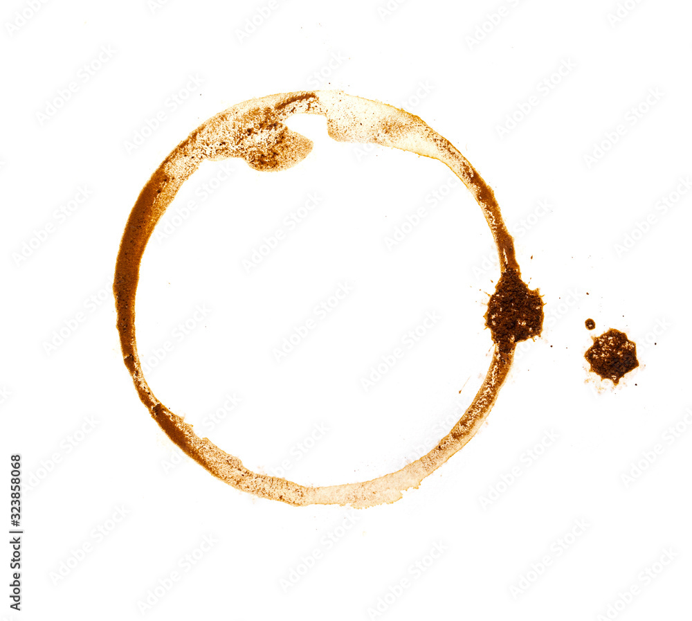 coffee stains on a white background coffee stains on a white background
