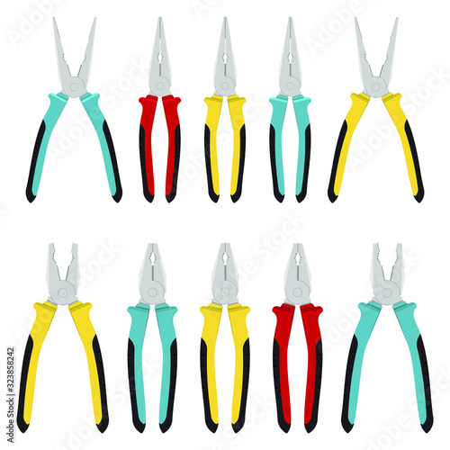 Pliers vector design illustration isolated on white background