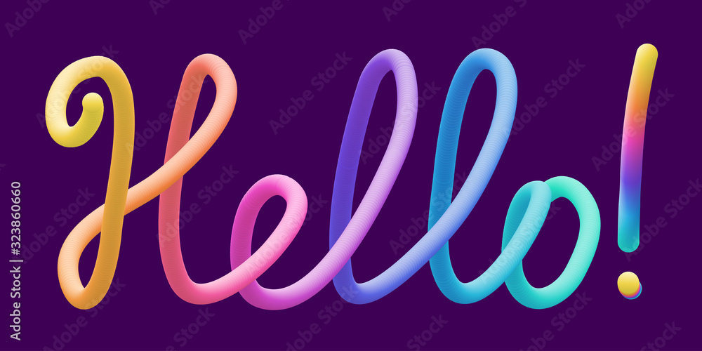 Colorful inscription 'Hello' Colorful inscription 'Hello'