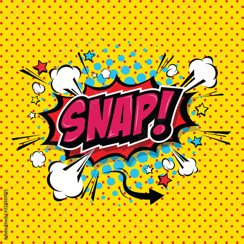Snap! Comic Speech Bubble, Cartoon. art and illustration vector file.