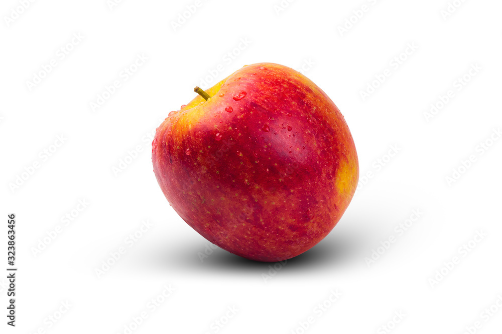 fresh fuji apple fruit isolated on white background with clipping path fresh fuji apple fruit isolated on white background with clipping path