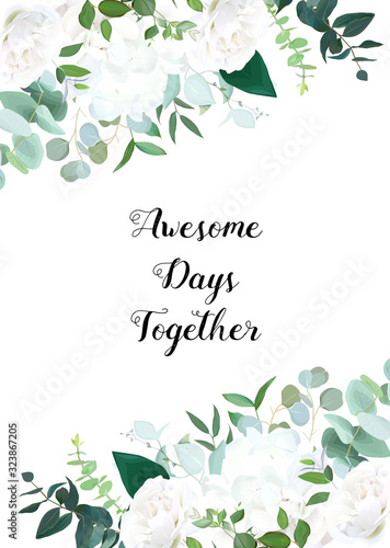 Summer botanical vector design vertical banner