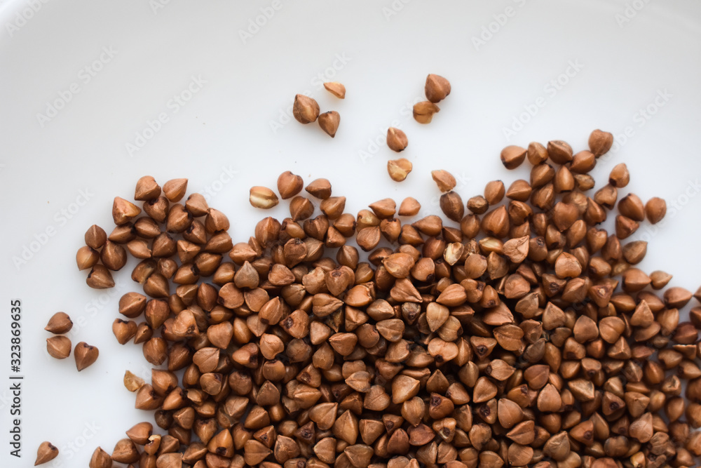  buckwheat on a white background