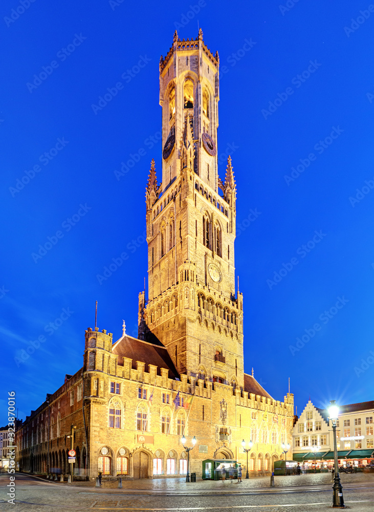 The Belfry Tower of Bruges, or Belfort, Belgium