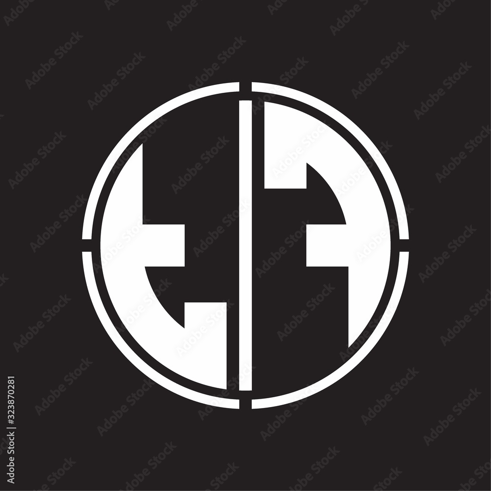 TF Logo initial with circle line cut design template TF Logo initial with circle line cut design template
