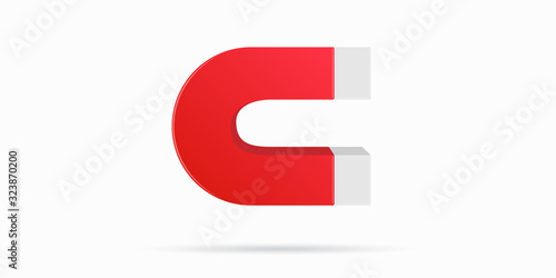 Magnet isolated on white background. Vector illustration