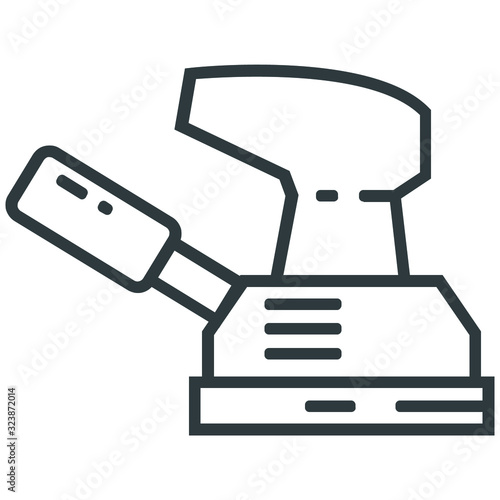 Floor grinding line icon on white background