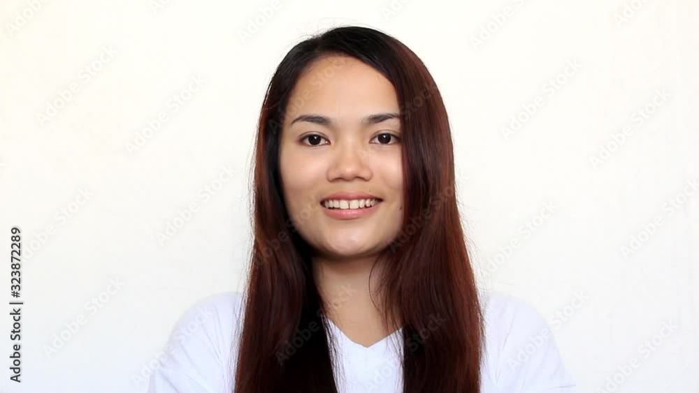 young beautiful woman presenting acting happy smile on white background, female model young beautiful woman presenting acting happy smile on white background, female model