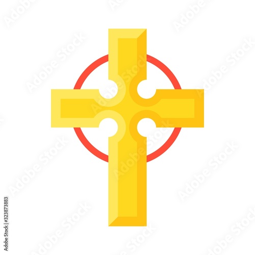 Celtic cross icon, Saint patrick's day related vector