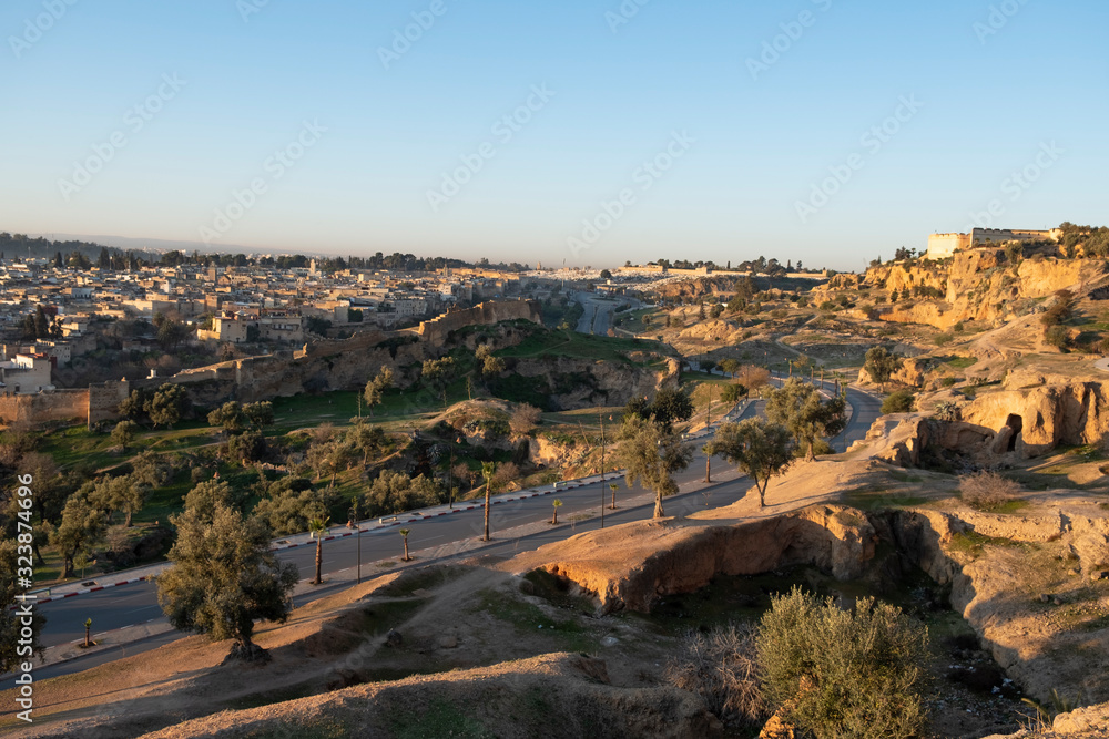 View of the oriental old town of Fes