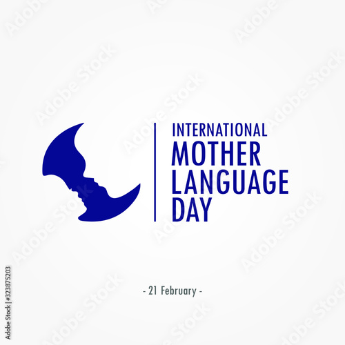 International Mother Language Day, 21 February sign, logo and symbol. Vector illustration.