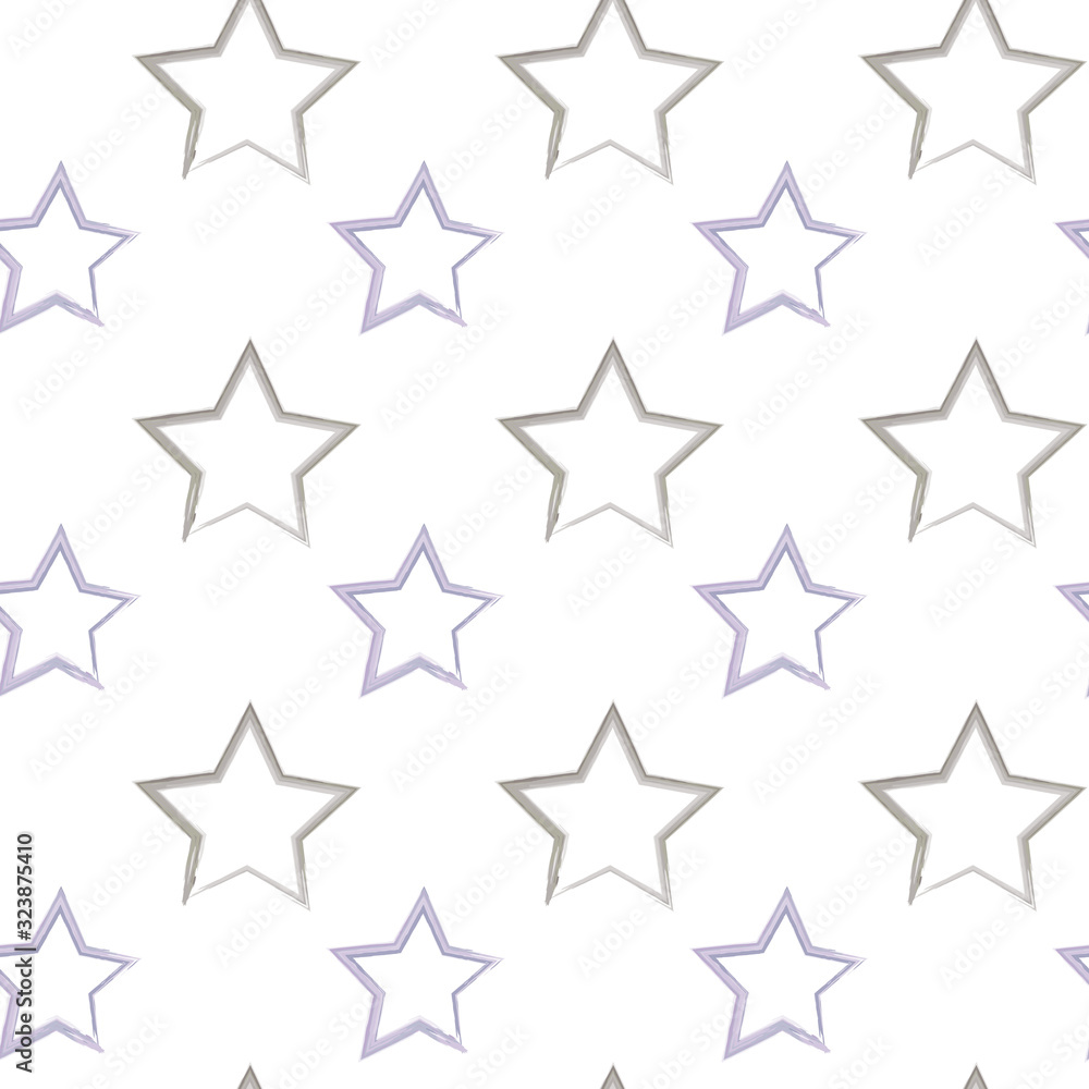 Seamless pattern with stars on white background.Design template for wallpaper,fabric,wrapping,textile