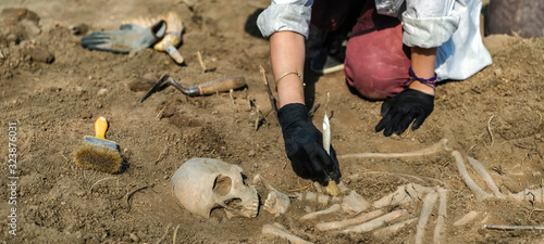Archaeology ‚Äì Exhumation of an Ancient Human Skeleton photo