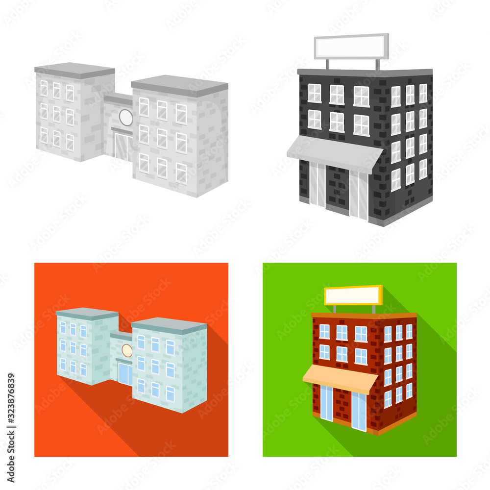 Vector illustration of construction and building sign. Set of construction and estate stock vector illustration. Vector illustration of construction and building sign. Set of construction and estate stock vector illustration.