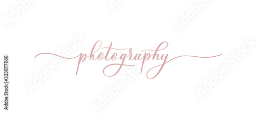 Photography - calligraphy inscription with monograms.Premium vector.