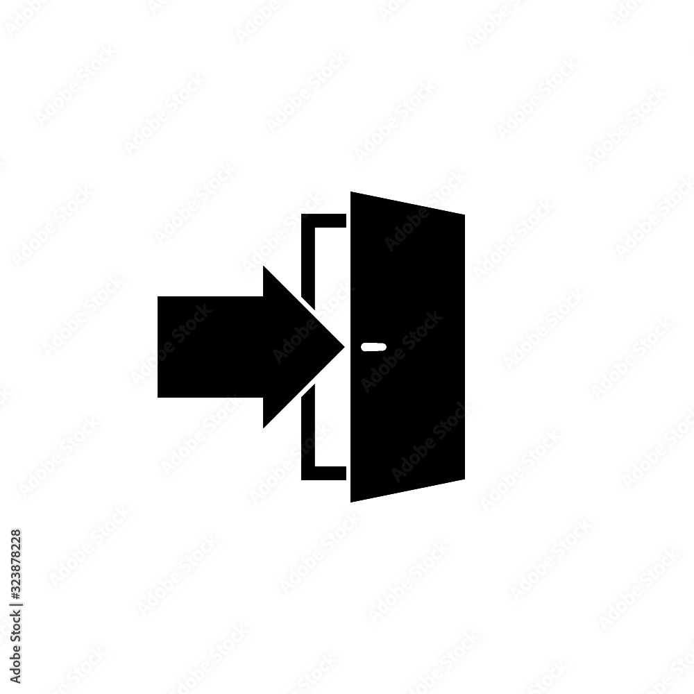 Exit door icon isolated on white background Exit door icon isolated on white background