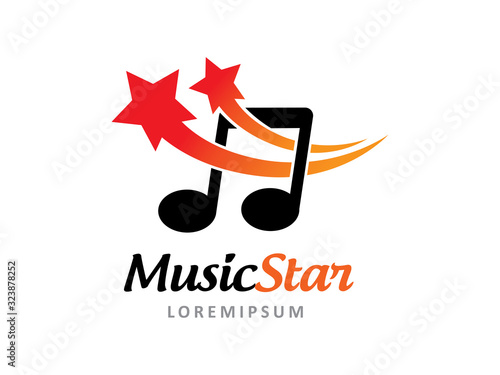 Music star logo template design, icon, symbol Free Download Music star logo template design, icon, symbol - GFXLoad