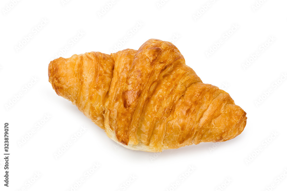 homemade croissants on a white background with clipping path homemade croissants on a white background with clipping path