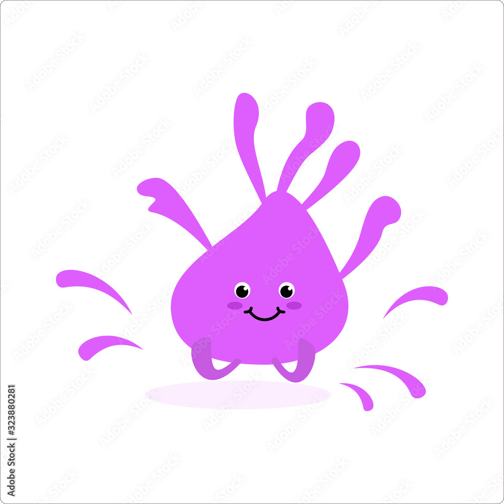 Cute cartoon character stain of paint. Cute cartoon character stain of paint.