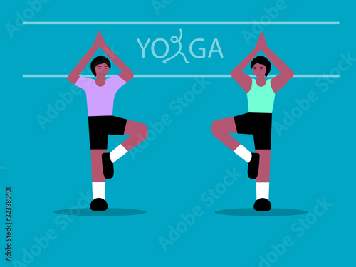 vector icons of yoga