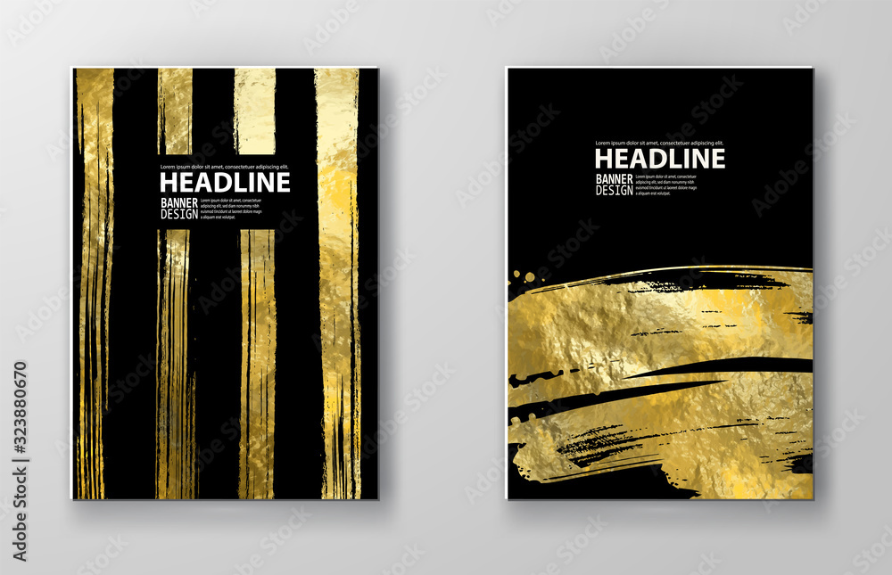 Vector Black and Gold Design Templates. Abstract illustration eps10 ...